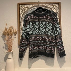Vintage 80s Separate Issue gray oversized sweater